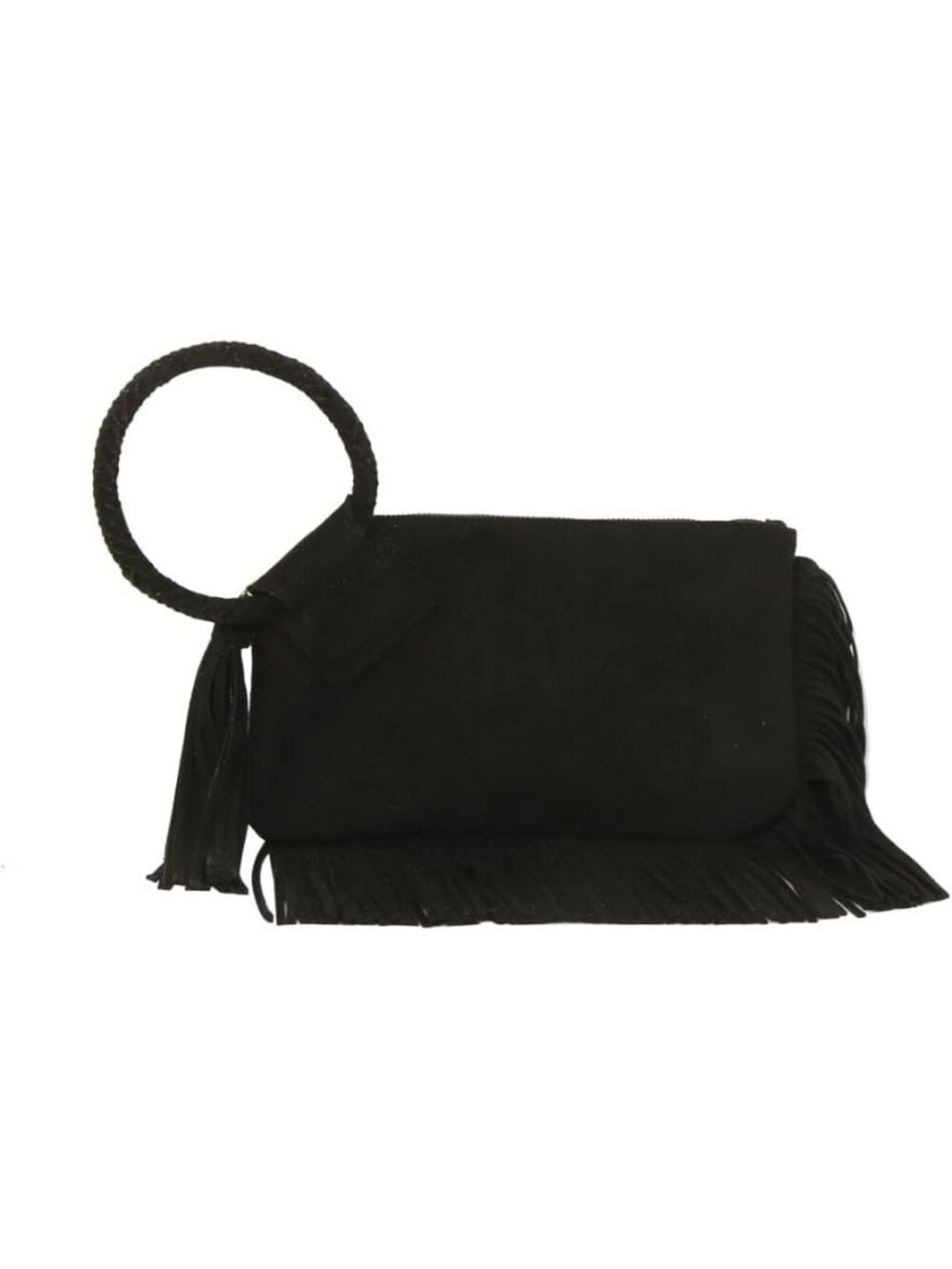 Women's W-black Leather Formal Purse Wristlet Wallet Casual Evening Handbag